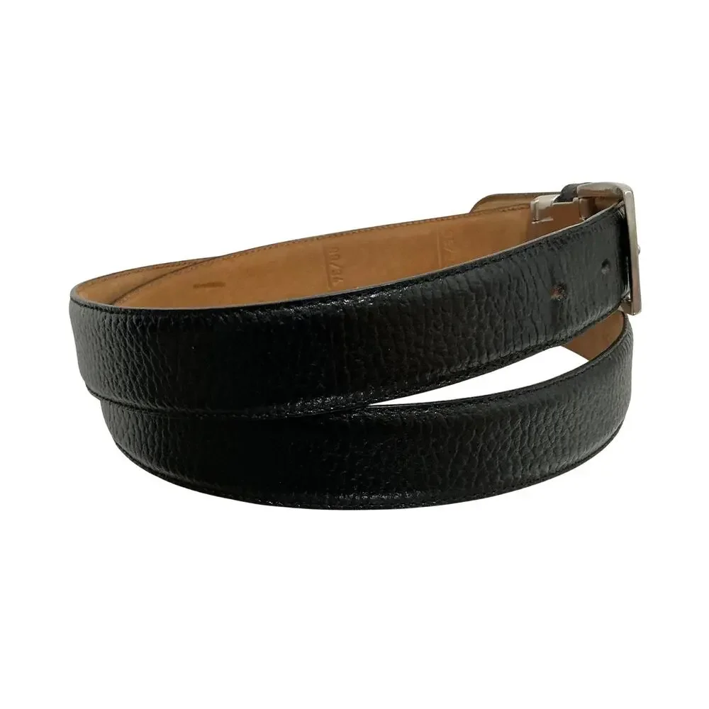 Hugo Boss Italy Germany Black Genuine Leather Dress Belt Men’s Size 34